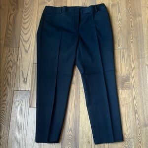 Talbots Black Trousers with Straight-Leg Cut and Flat Front
